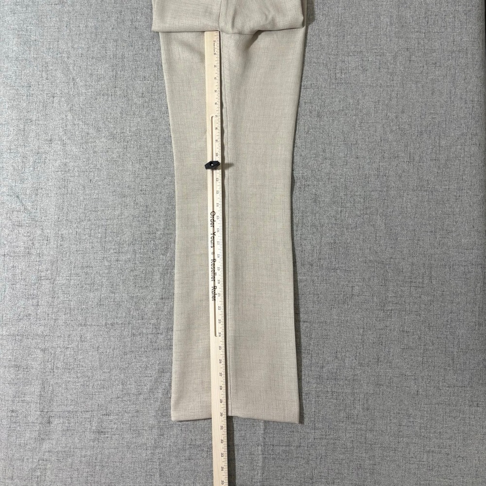 TAHARI Arthur S Levine Women Pant Suit Jacket 6 Cream Beige Hemp Linen Textured - Picture 10 of 12